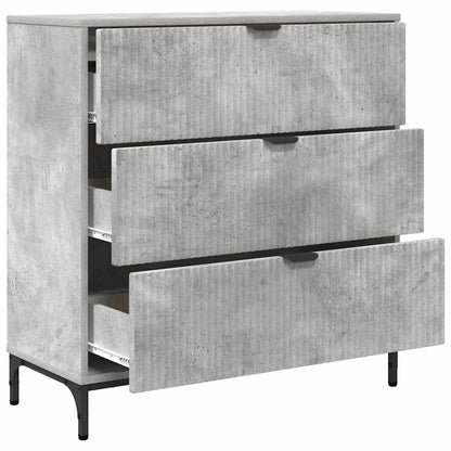 Dressoir met lade Beton Grijs 79,5 x 33 x 82 cm Bewerkt hout