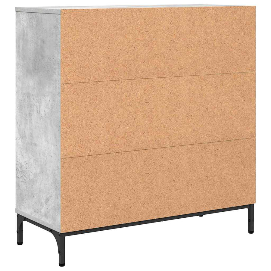 Dressoir met lade Beton Grijs 79,5 x 33 x 82 cm Bewerkt hout