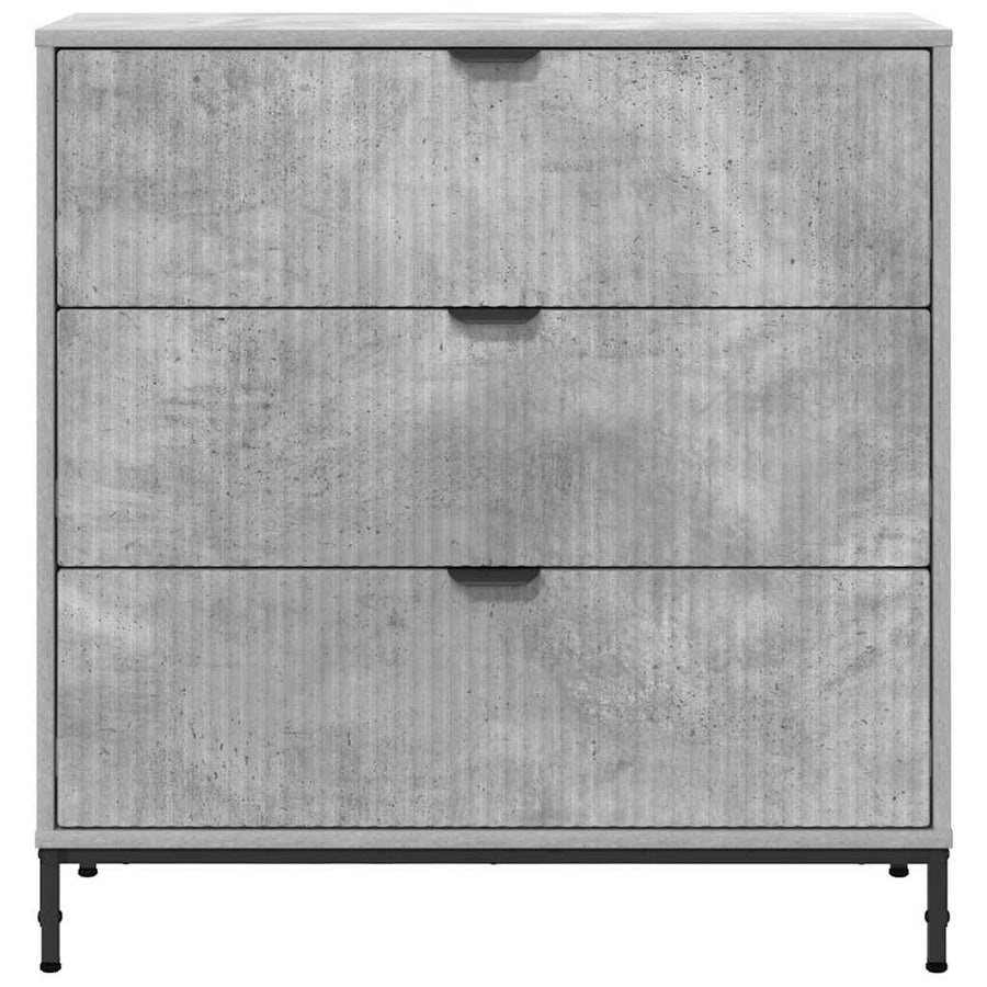 Dressoir met lade Beton Grijs 79,5 x 33 x 82 cm Bewerkt hout