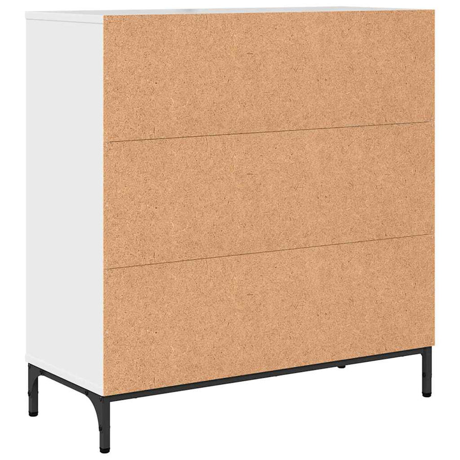 Dressoir met lade Hoogglans wit 79,5 x 33 x 82 cm Bewerkt hout