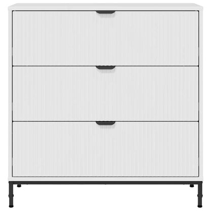 Dressoir met lade Hoogglans wit 79,5 x 33 x 82 cm Bewerkt hout