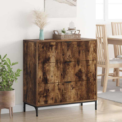 Dressoir met lade Gerookt eiken 79,5 x 33 x 82 cm Bewerkt hout