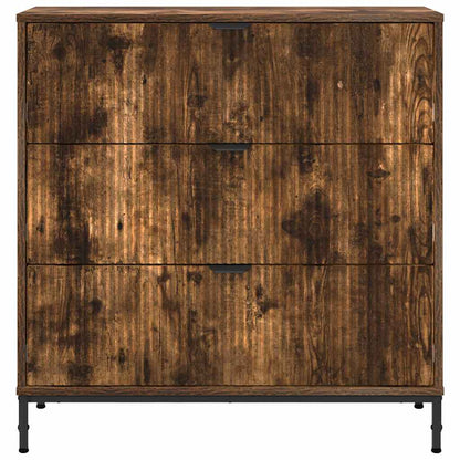 Dressoir met lade Gerookt eiken 79,5 x 33 x 82 cm Bewerkt hout