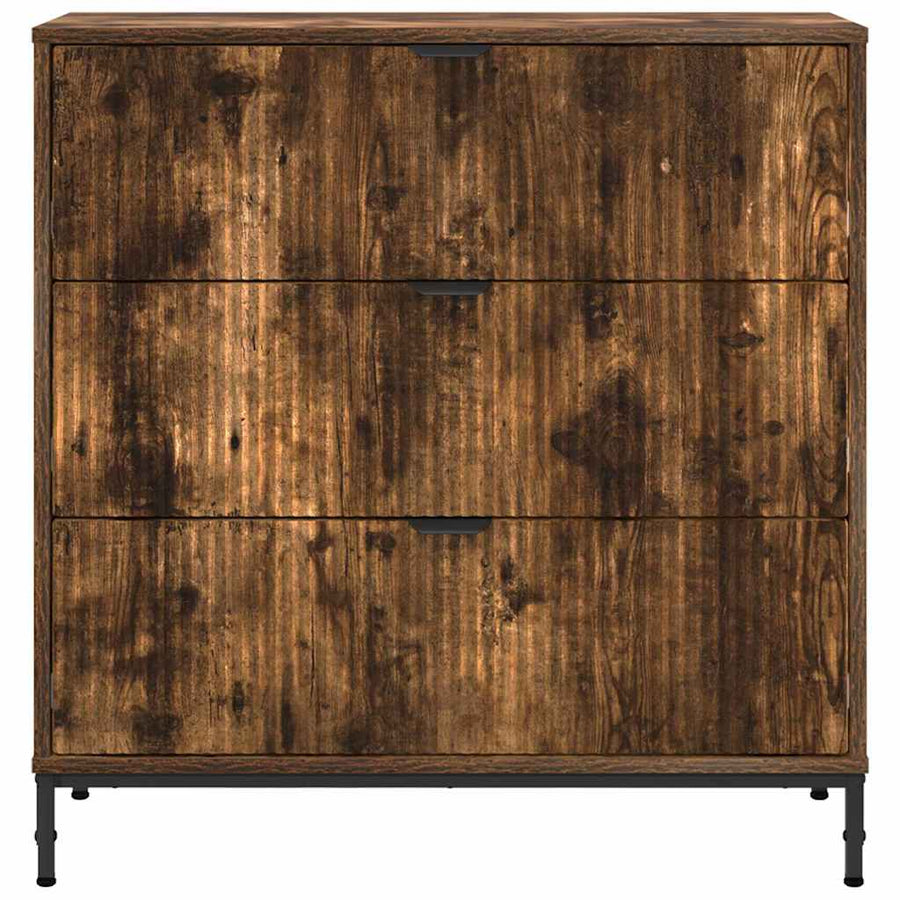 Dressoir met lade Gerookt eiken 79,5 x 33 x 82 cm Bewerkt hout