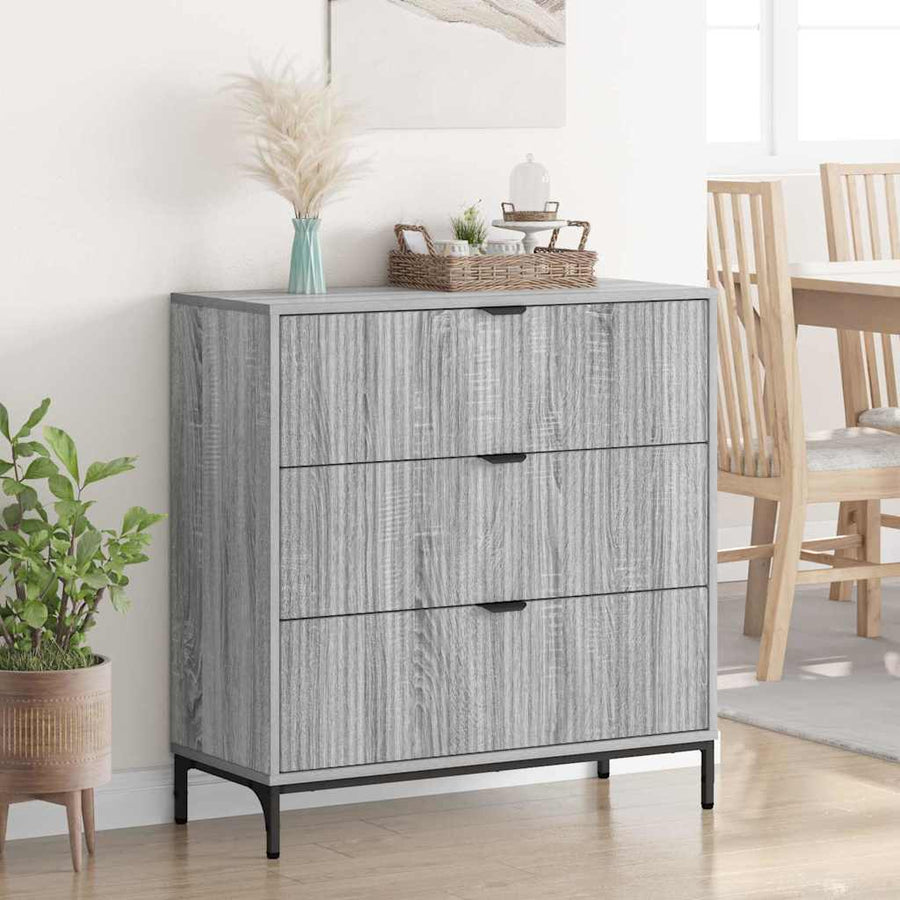 Dressoir met lade Grijs Sonoma 79,5 x 33 x 82 cm Bewerkt hout