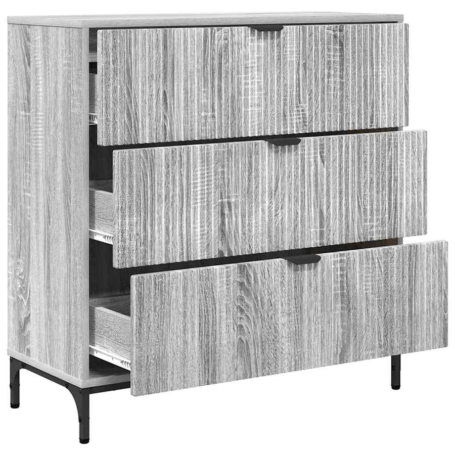 Dressoir met lade Grijs Sonoma 79,5 x 33 x 82 cm Bewerkt hout