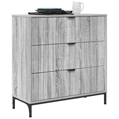 Dressoir met lade Grijs Sonoma 79,5 x 33 x 82 cm Bewerkt hout