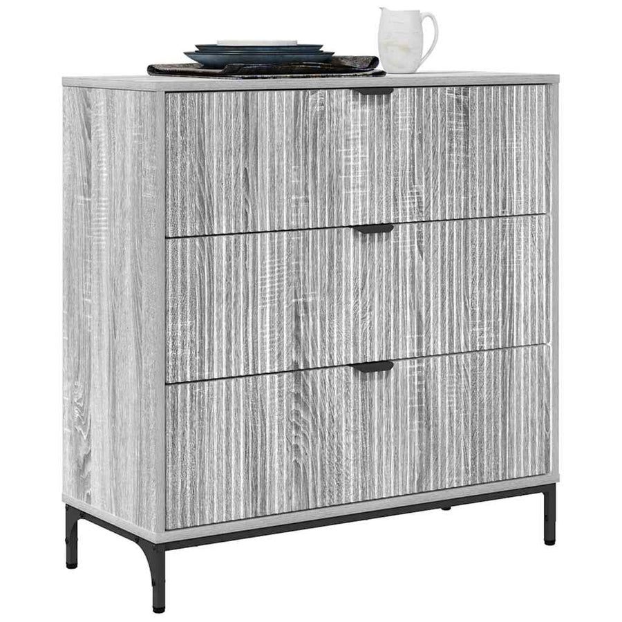Dressoir met lade Grijs Sonoma 79,5 x 33 x 82 cm Bewerkt hout