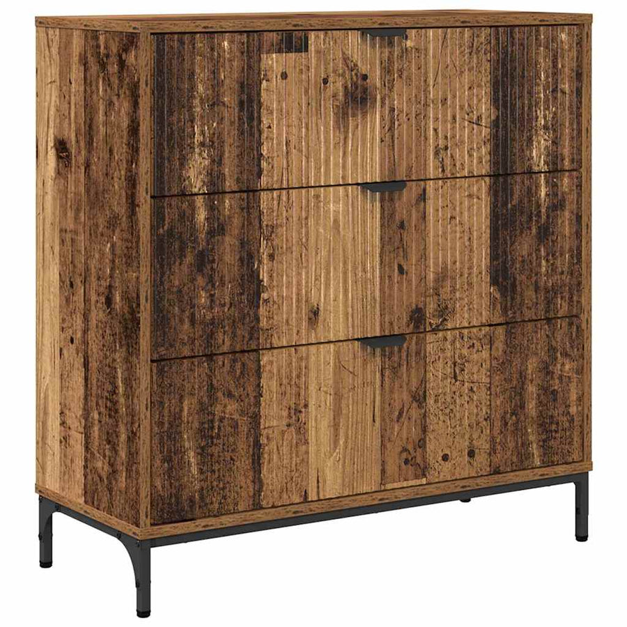 Dressoir met lade Oudhout 79,5 x 33 x 82 cm Bewerkt hout
