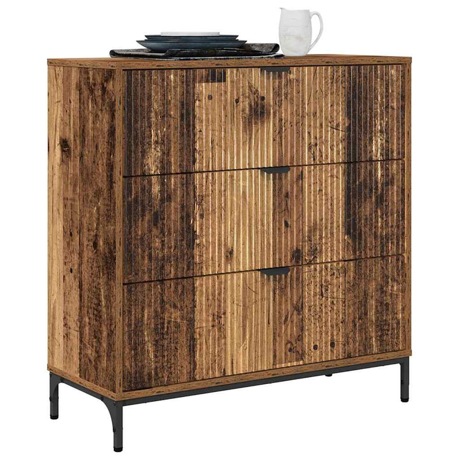 Dressoir met lade Oudhout 79,5 x 33 x 82 cm Bewerkt hout