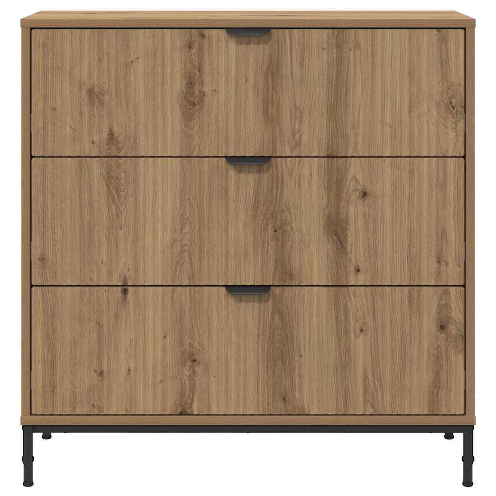Dressoir met lade Artisan Eiken 79,5 x 33 x 82 cm Bewerkt hout