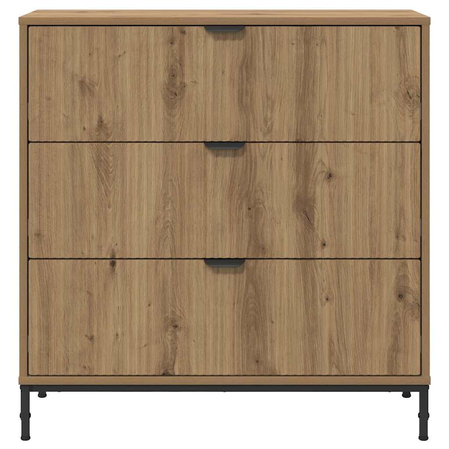 Dressoir met lade Artisan Eiken 79,5 x 33 x 82 cm Bewerkt hout
