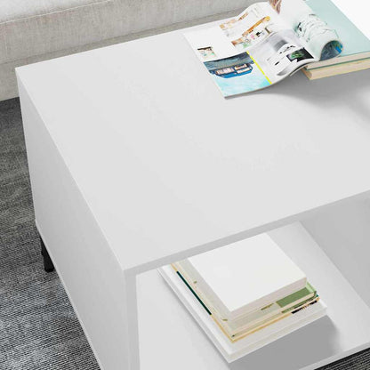 Salontafel met lade Wit 90 x 49 x 46 cm Bewerkt hout