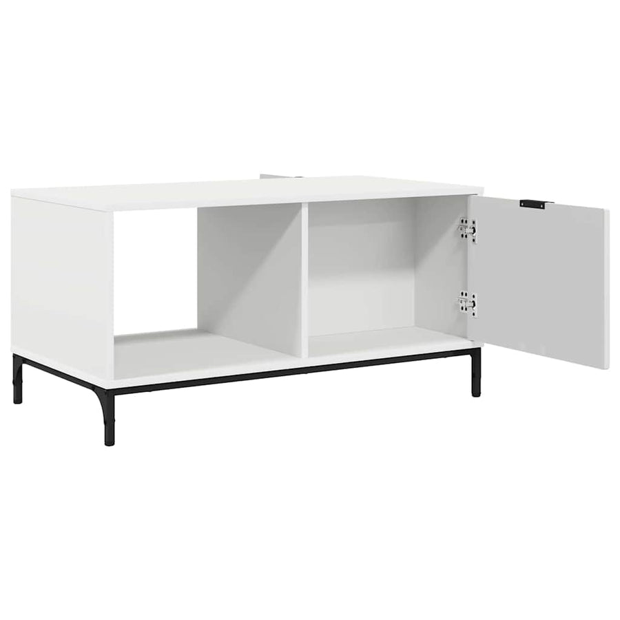 Salontafel met lade Wit 90 x 49 x 46 cm Bewerkt hout