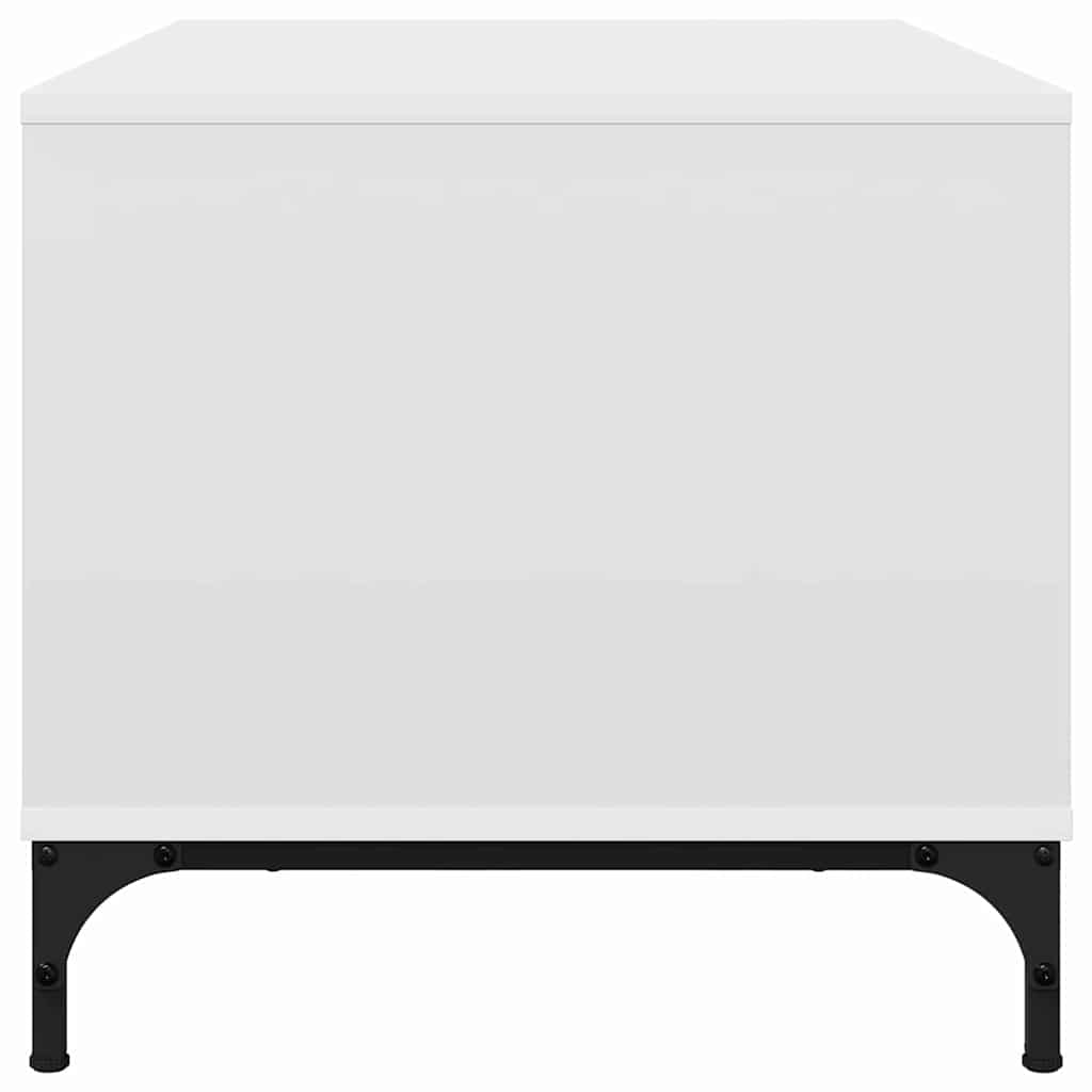 Salontafel met lade Wit 90 x 49 x 46 cm Bewerkt hout