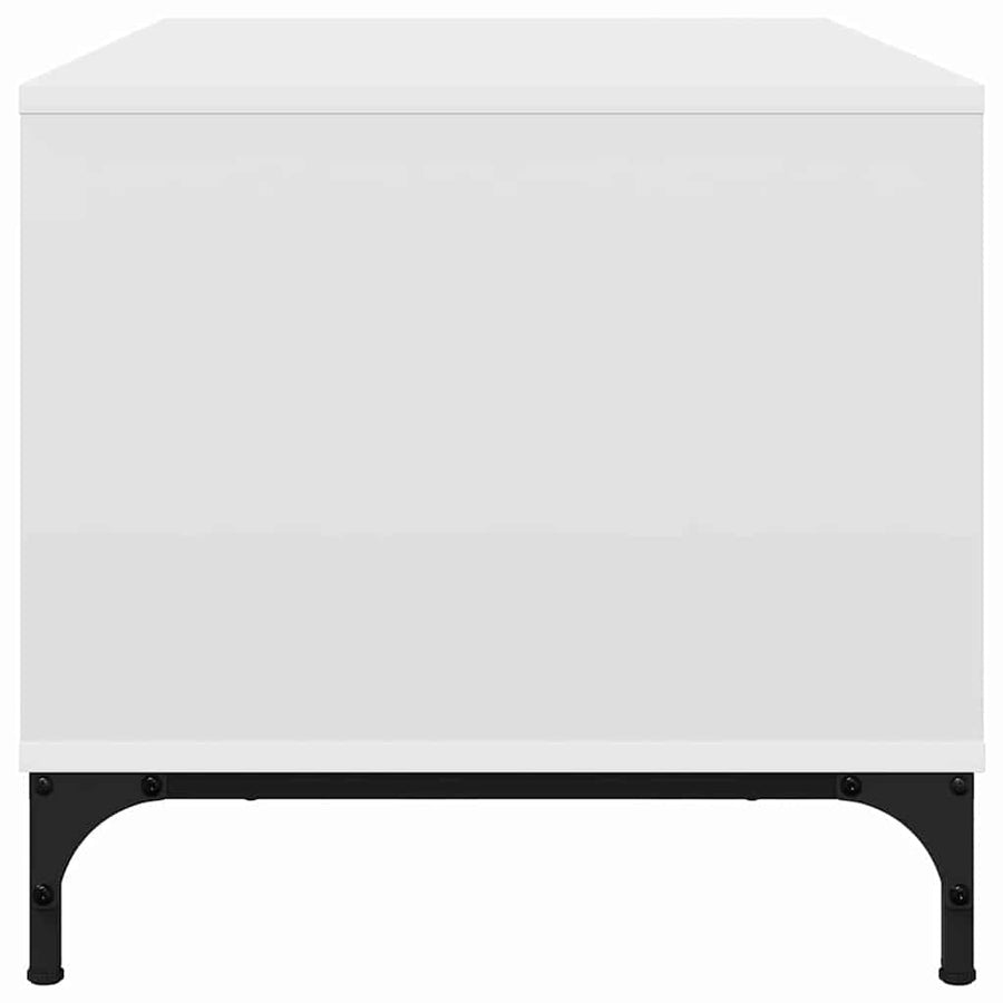 Salontafel met lade Wit 90 x 49 x 46 cm Bewerkt hout