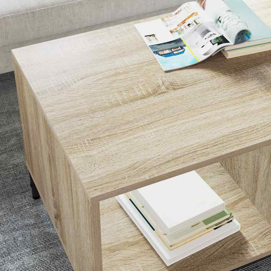 Salontafel met lade Sonoma Eiken 90 x 49 x 46 cm Bewerkt hout