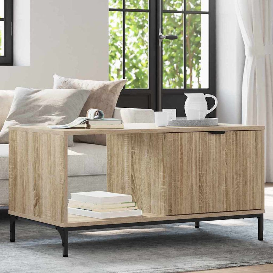 Salontafel met lade Sonoma Eiken 90 x 49 x 46 cm Bewerkt hout
