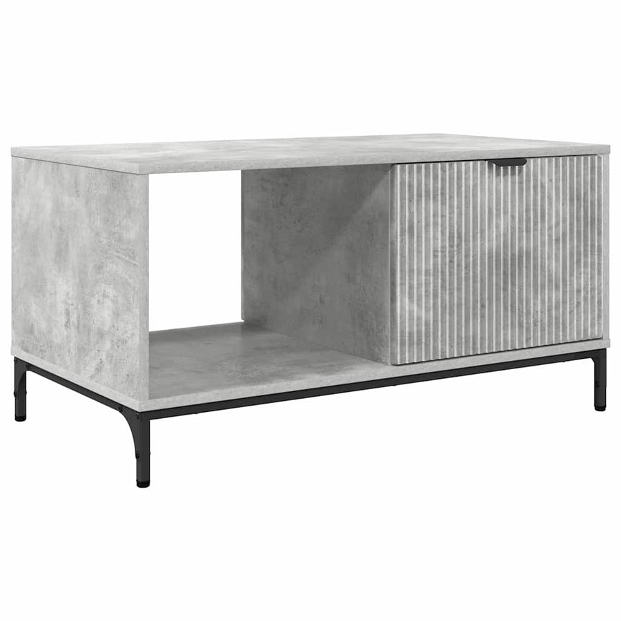 Salontafel met lade Beton Grijs 90 x 49 x 46 cm Bewerkt hout