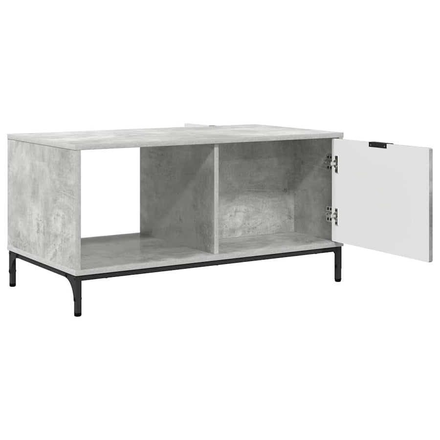 Salontafel met lade Beton Grijs 90 x 49 x 46 cm Bewerkt hout