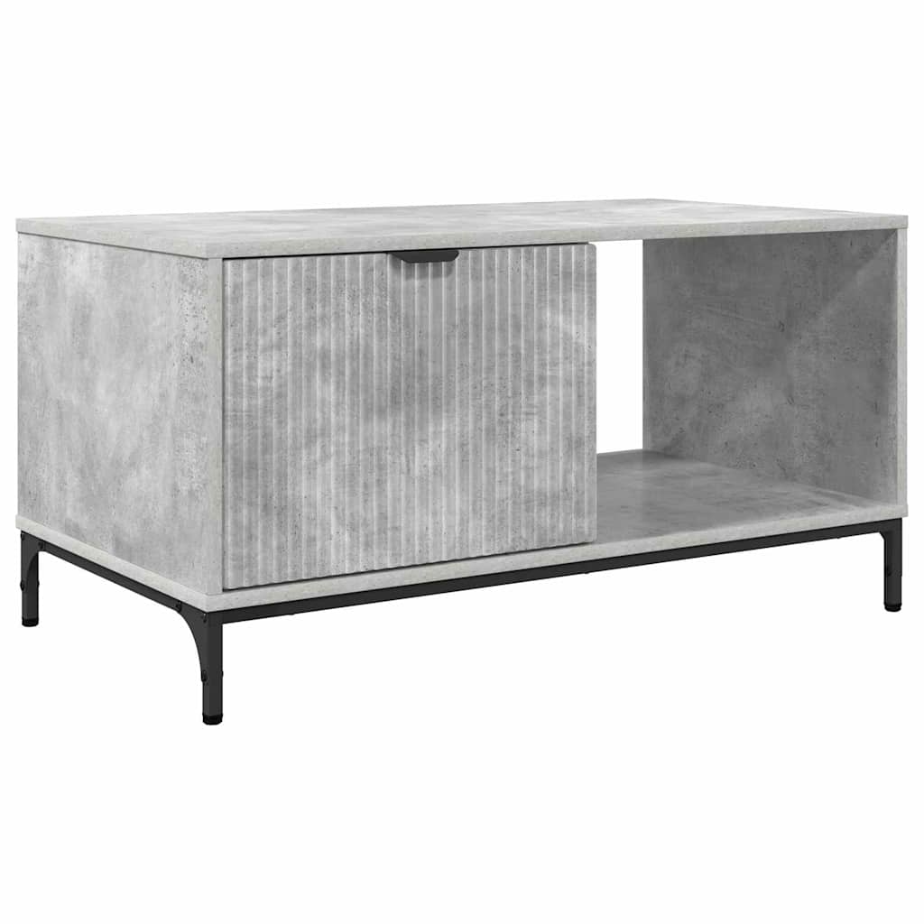 Salontafel met lade Beton Grijs 90 x 49 x 46 cm Bewerkt hout