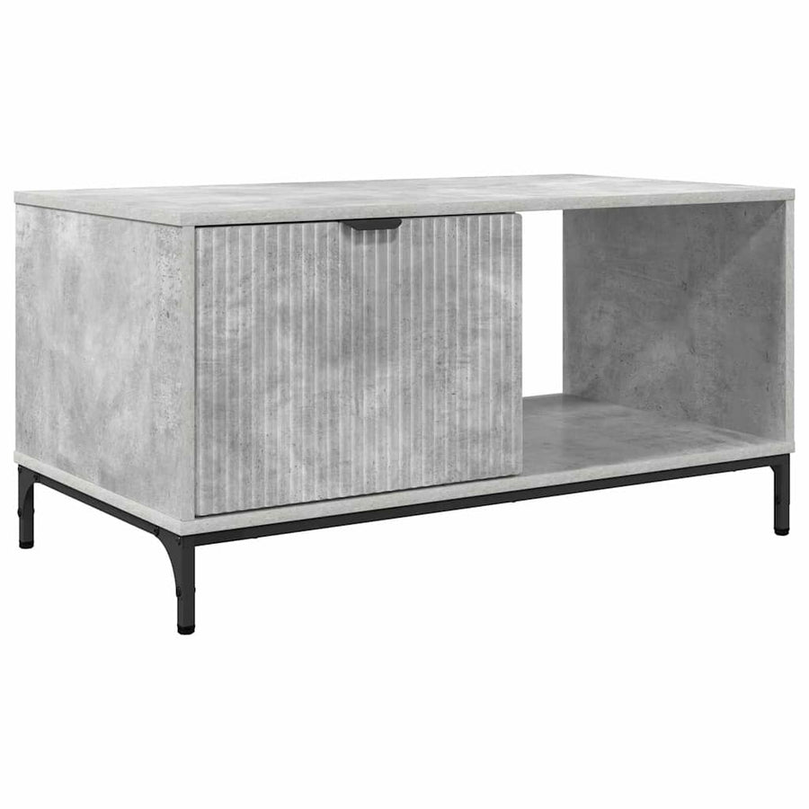 Salontafel met lade Beton Grijs 90 x 49 x 46 cm Bewerkt hout