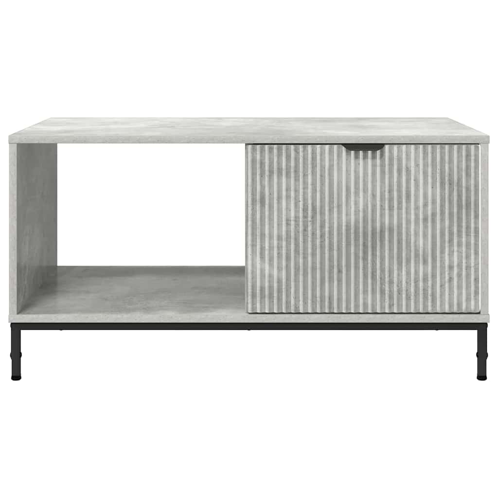 Salontafel met lade Beton Grijs 90 x 49 x 46 cm Bewerkt hout