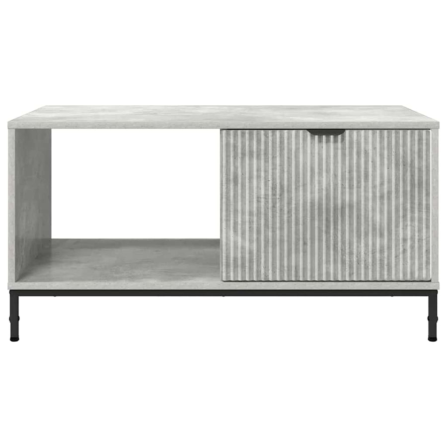 Salontafel met lade Beton Grijs 90 x 49 x 46 cm Bewerkt hout