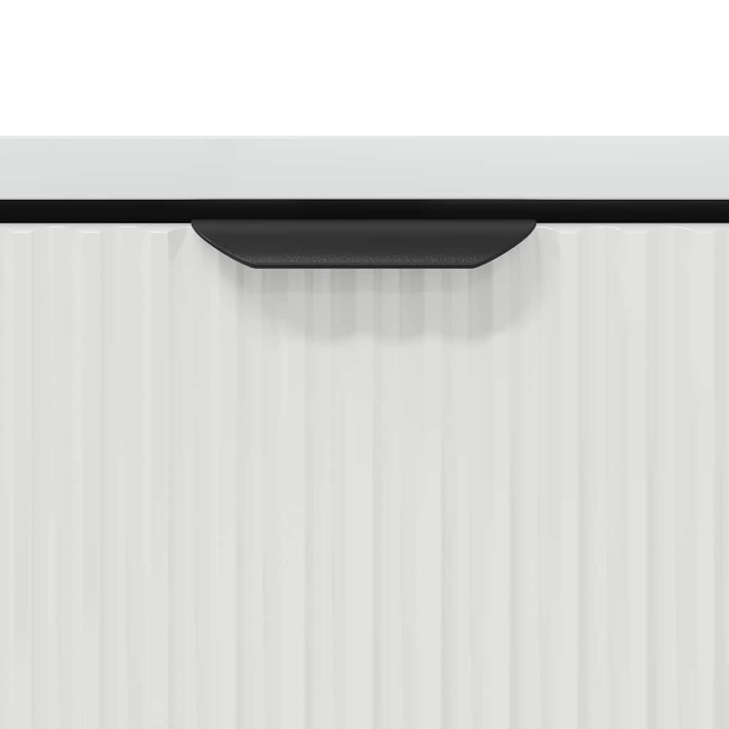 Salontafel met lade Hoogglans wit 90 x 49 x 46 cm Bewerkt hout