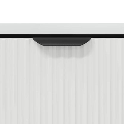 Salontafel met lade Hoogglans wit 90 x 49 x 46 cm Bewerkt hout