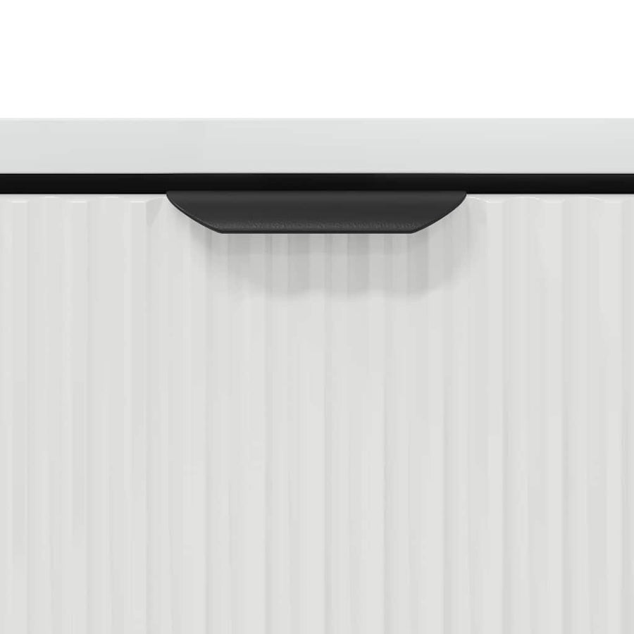 Salontafel met lade Hoogglans wit 90 x 49 x 46 cm Bewerkt hout