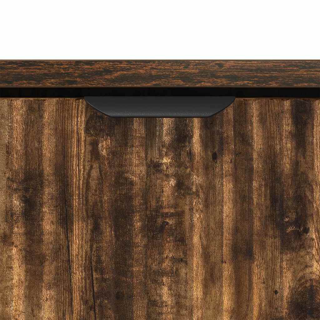 Salontafel met lade Gerookt eiken 90 x 49 x 46 cm Bewerkt hout