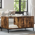 Coffee table with drawer Smoked oak 90 x 49 x 46 cm Engineered wood