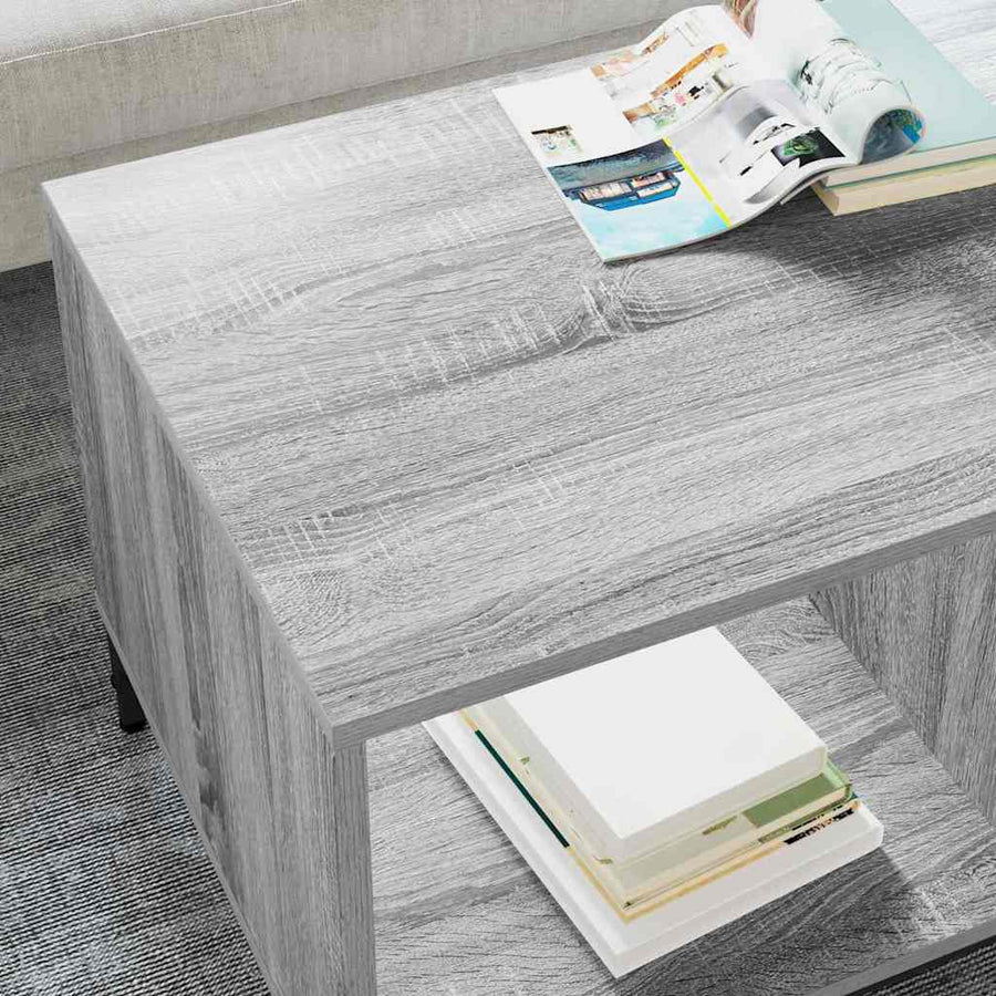 Salontafel met lade Grijs Sonoma 90 x 49 x 46 cm Bewerkt hout