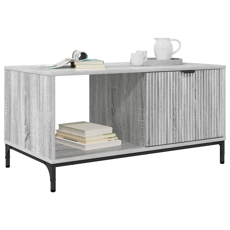 Salontafel met lade Grijs Sonoma 90 x 49 x 46 cm Bewerkt hout