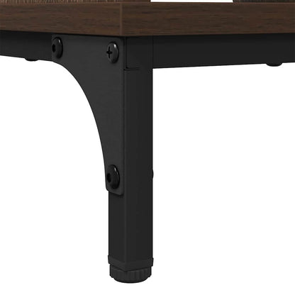 Salontafel met lade Bruin Eiken 90 x 49 x 46 cm Bewerkt hout