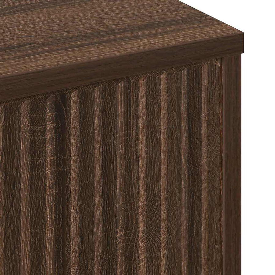 Salontafel met lade Bruin Eiken 90 x 49 x 46 cm Bewerkt hout