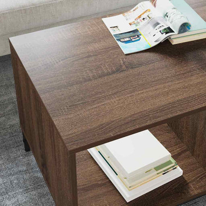Salontafel met lade Bruin Eiken 90 x 49 x 46 cm Bewerkt hout