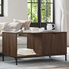 Coffee Table with Drawer Brown Oak 90 x 49 x 46 cm Engineered Wood