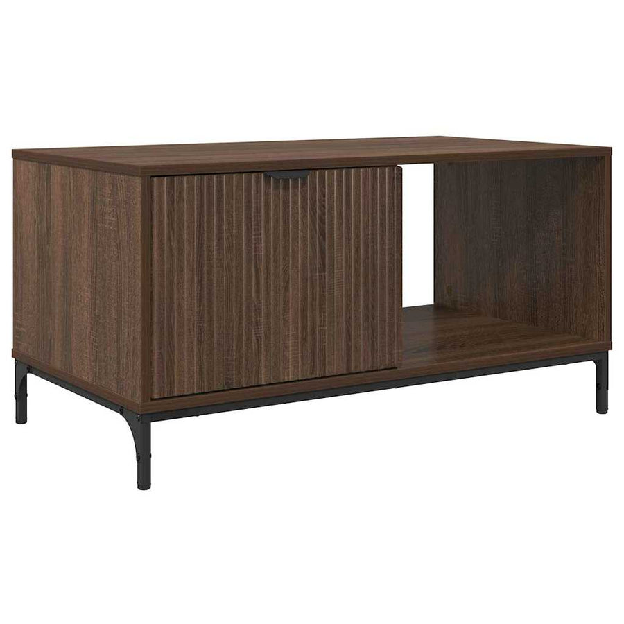 Salontafel met lade Bruin Eiken 90 x 49 x 46 cm Bewerkt hout