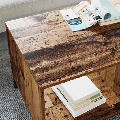 Salontafel met lade Oudhout 90 x 49 x 46 cm Bewerkt hout