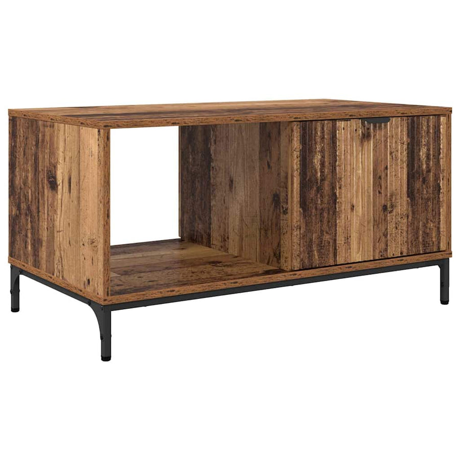 Salontafel met lade Oudhout 90 x 49 x 46 cm Bewerkt hout