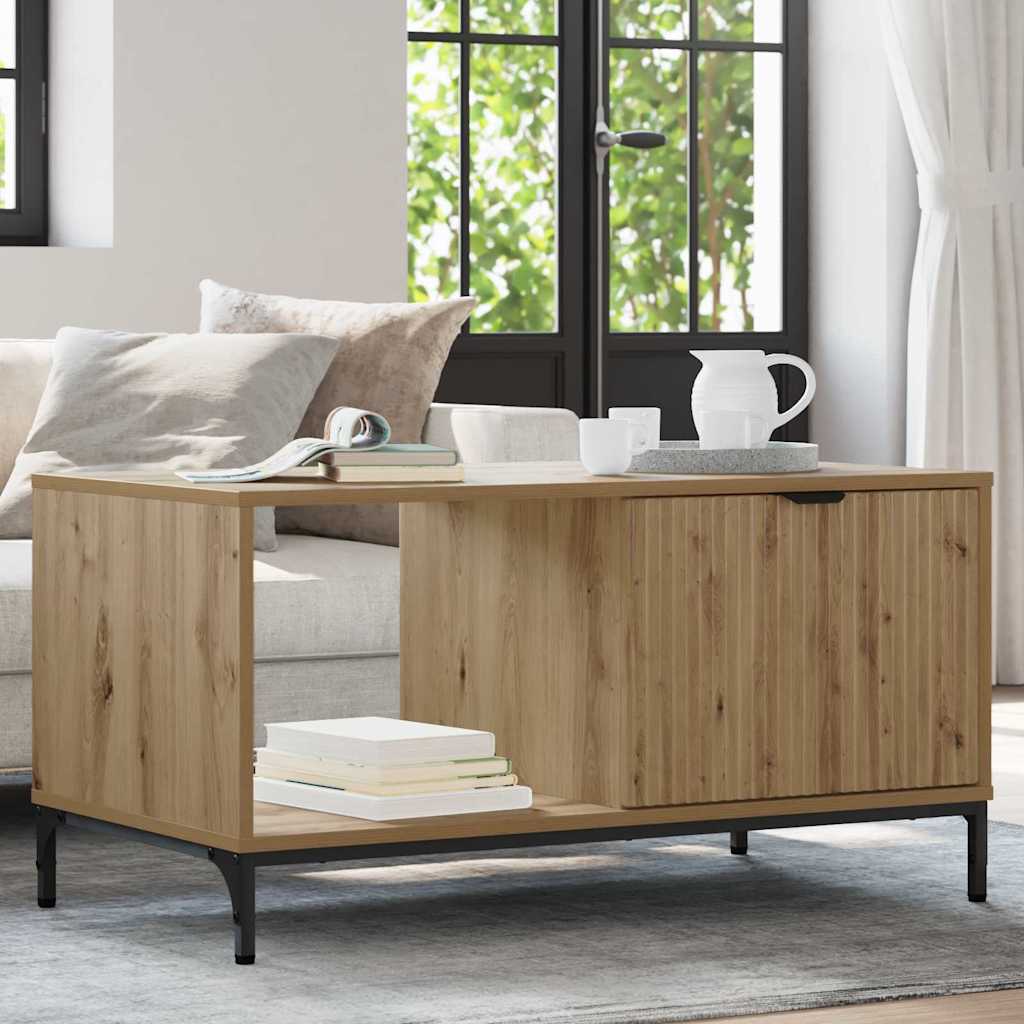 Salontafel met lade Artisan Eiken 90 x 49 x 46 cm Bewerkt hout
