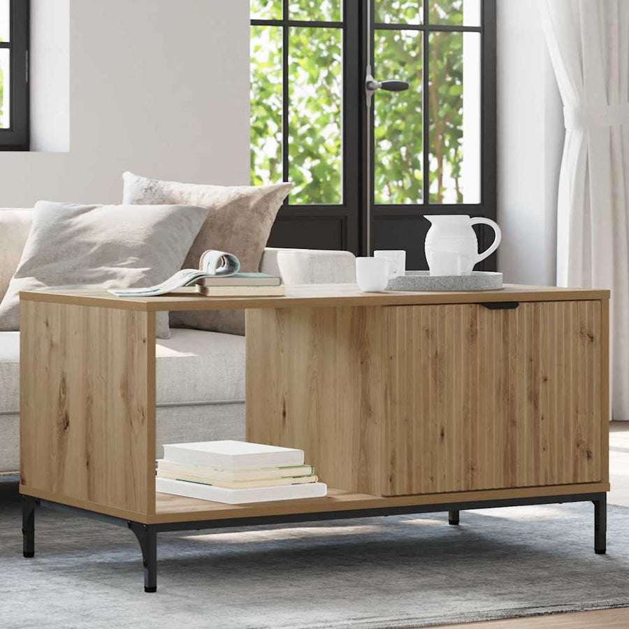 Salontafel met lade Artisan Eiken 90 x 49 x 46 cm Bewerkt hout