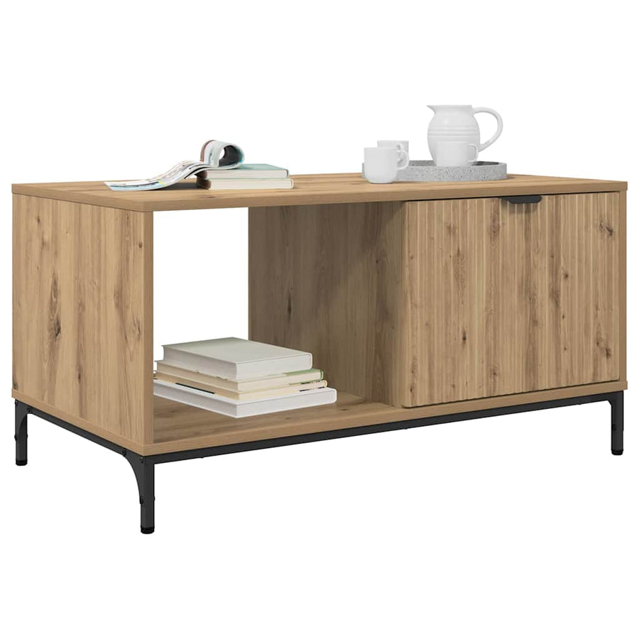 Salontafel met lade Artisan Eiken 90 x 49 x 46 cm Bewerkt hout