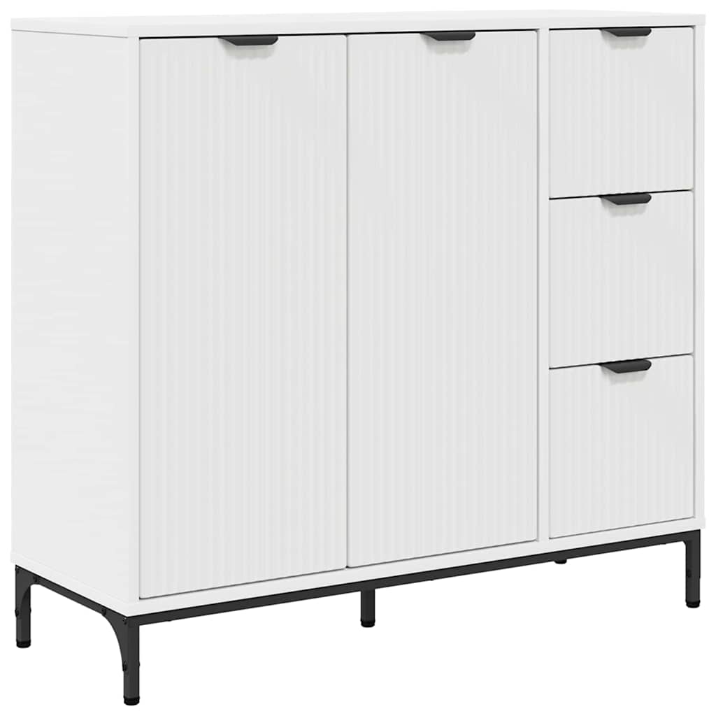 Dressoir met lade Wit 89,5 x 33 x 82 cm Bewerkt hout
