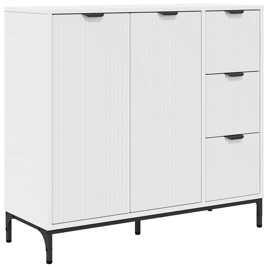 Dressoir met lade Wit 89,5 x 33 x 82 cm Bewerkt hout