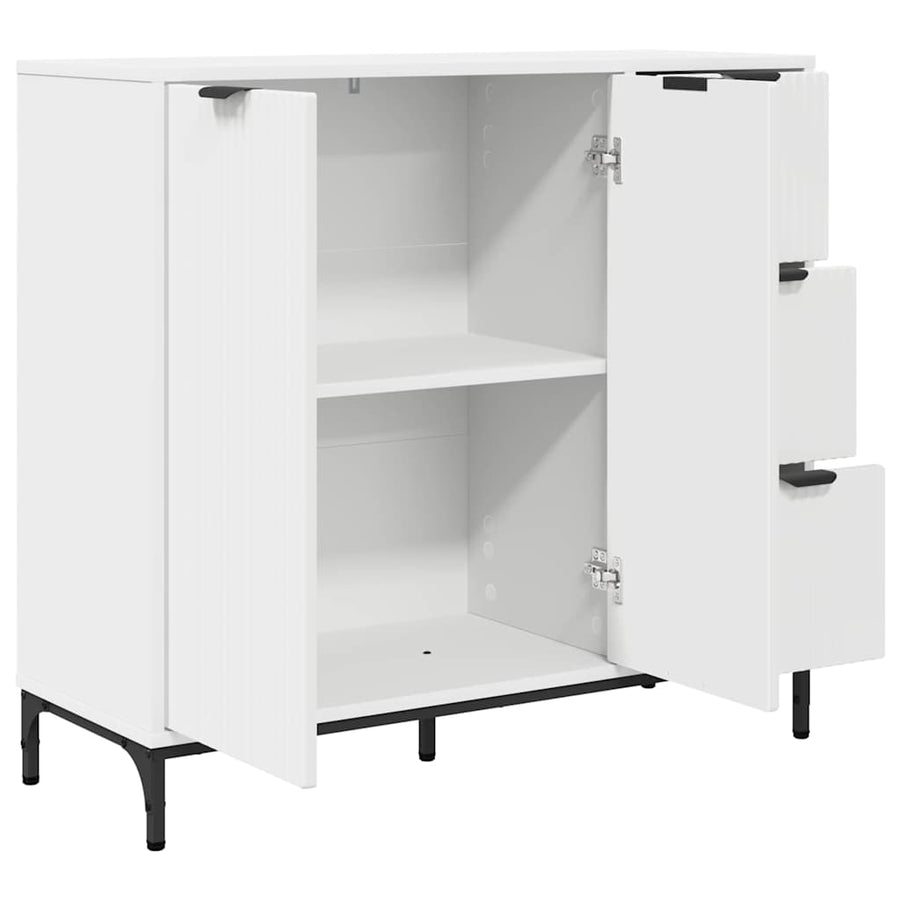 Dressoir met lade Wit 89,5 x 33 x 82 cm Bewerkt hout