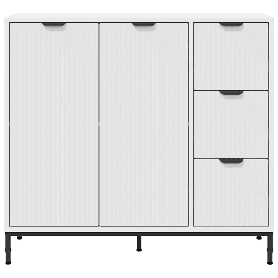Dressoir met lade Wit 89,5 x 33 x 82 cm Bewerkt hout