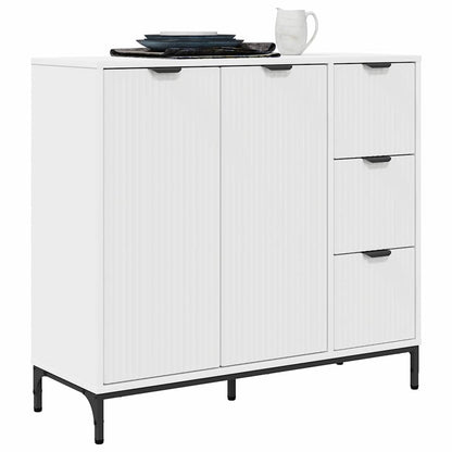 Dressoir met lade Wit 89,5 x 33 x 82 cm Bewerkt hout